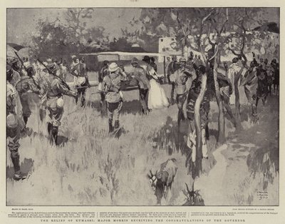 The Relief of Kumassi, Major Morris receiving the Congratulations of the Governor by Frank Craig